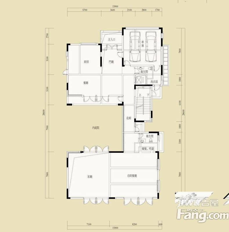 水印长廊0室3厅2卫325.6㎡户型图