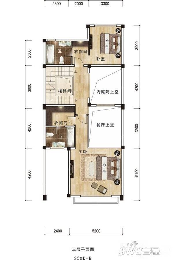 东方庭院2室0厅2卫户型图