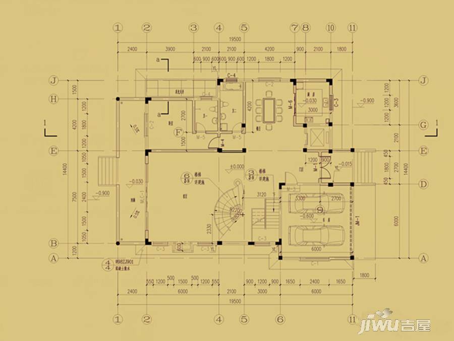 漓江奥林苑1室2厅2卫243㎡户型图