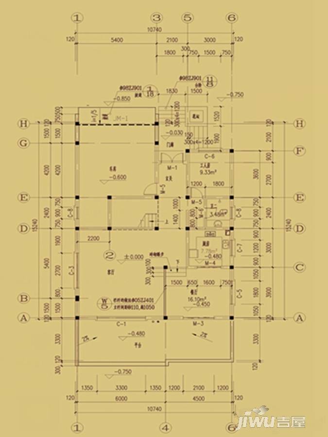 漓江奥林苑1室2厅1卫148㎡户型图