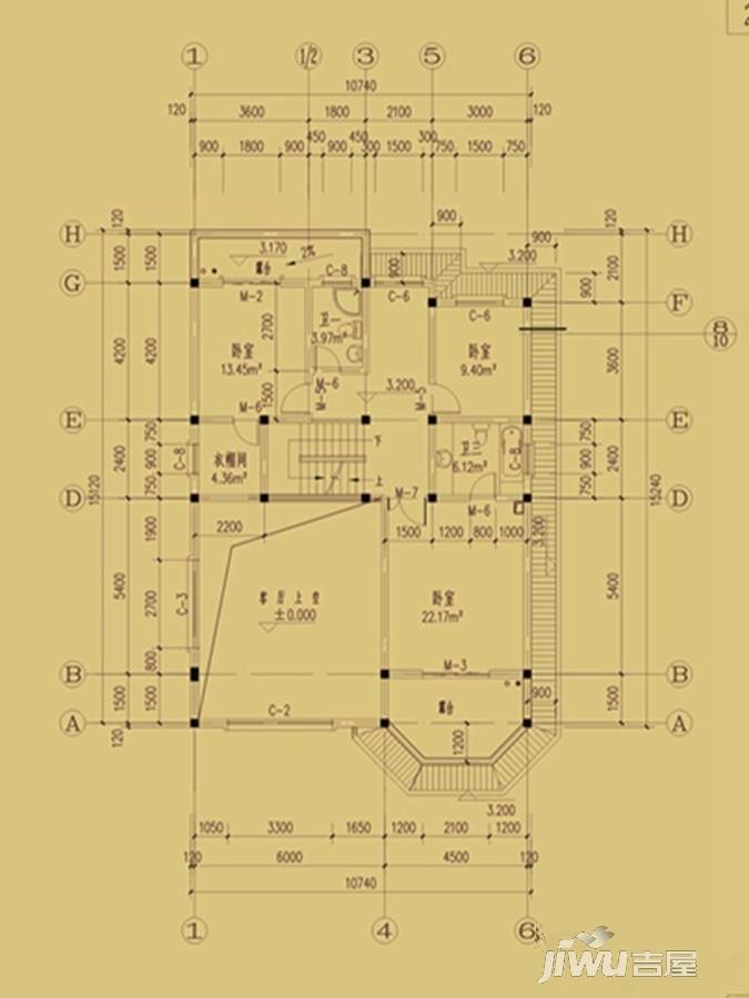 漓江奥林苑3室0厅2卫100㎡户型图