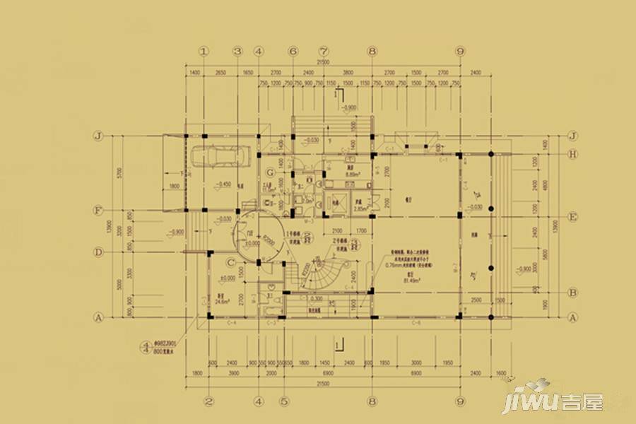 漓江奥林苑2室2厅3卫297㎡户型图