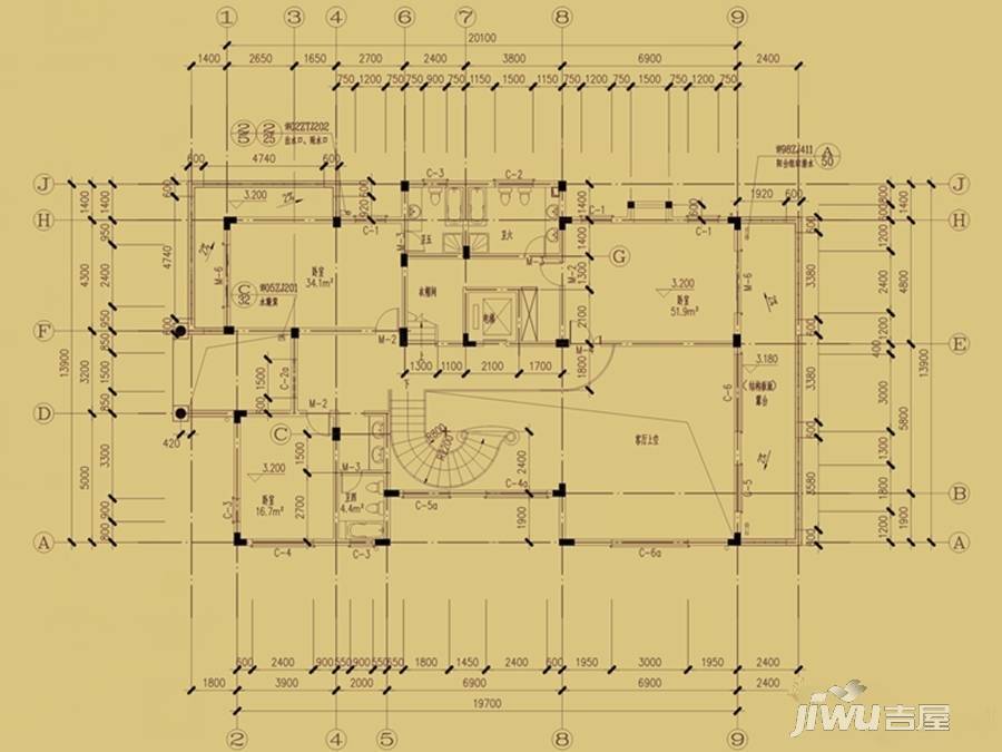 漓江奥林苑3室0厅3卫163㎡户型图