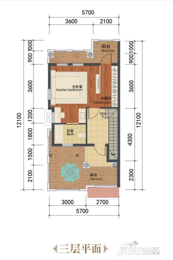 桂林盘古国际度假区3室3厅3卫163㎡户型图