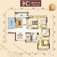 万和佳苑3室2厅2卫118.8㎡户型图