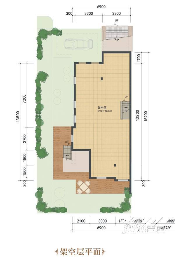 桂林盘古国际度假区3室2厅3卫222㎡户型图