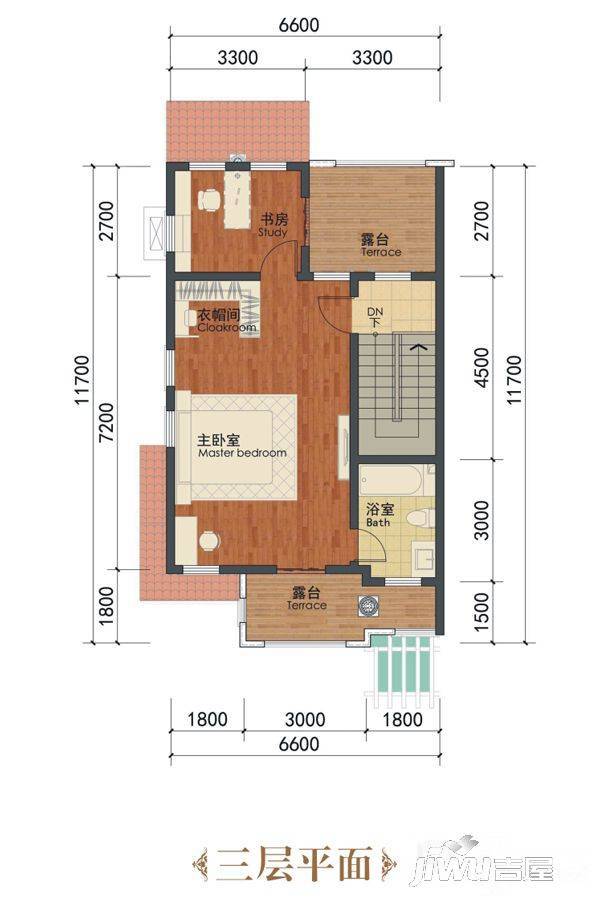 桂林盘古国际度假区3室2厅3卫222㎡户型图