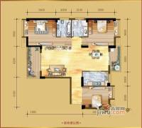 香岸华府二期春天里3室2厅2卫134.4㎡户型图