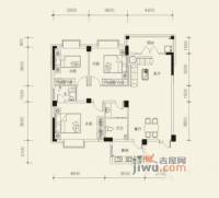 日月山庄二期学府俊园3室2厅2卫126.4㎡户型图