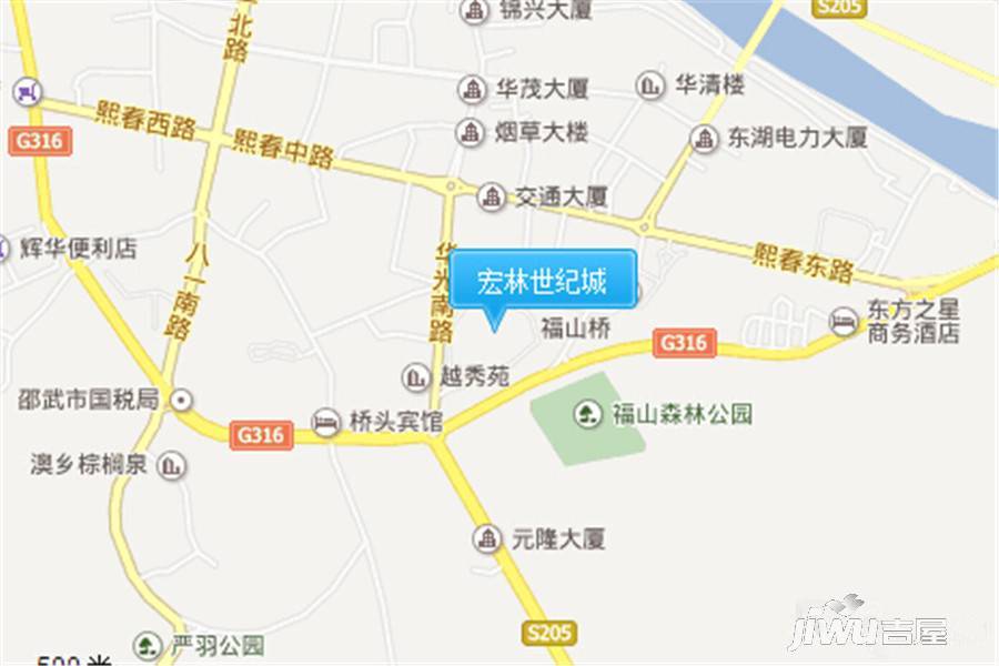 邵武宏林世纪城位置交通图