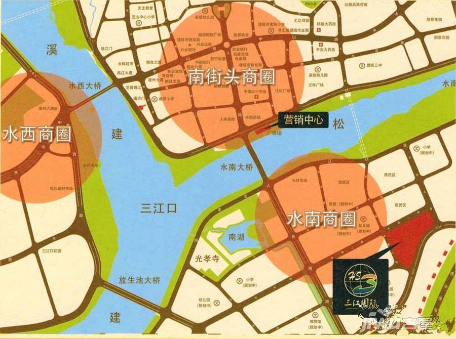 建瓯三江国际位置交通图1