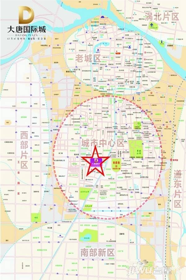 大唐国际城位置交通图