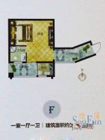 龙云·城中央1室1厅1卫37.6㎡户型图