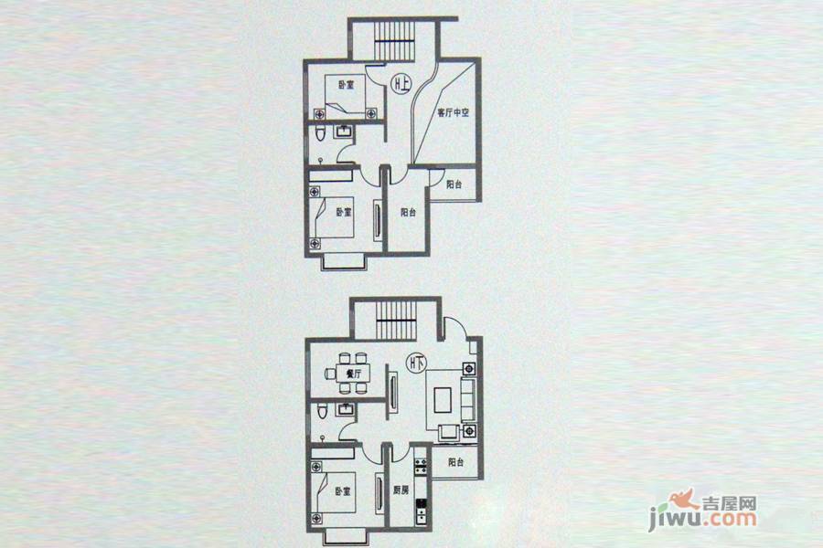 凤凰城3室2厅2卫151㎡户型图