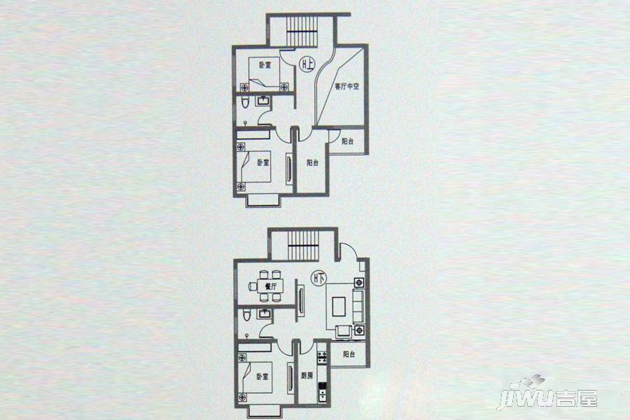 凤凰城3室2厅2卫151㎡户型图