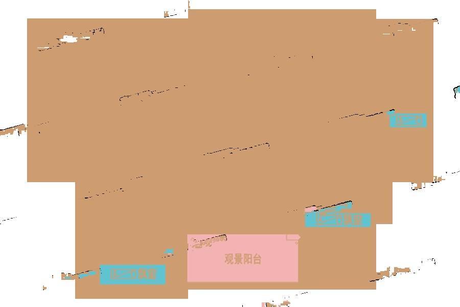 恒大悦珑湾3室2厅1卫104㎡户型图