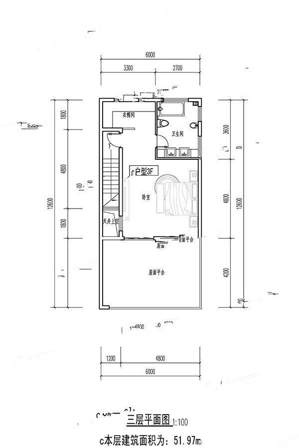 江南里2室0厅1卫52㎡户型图