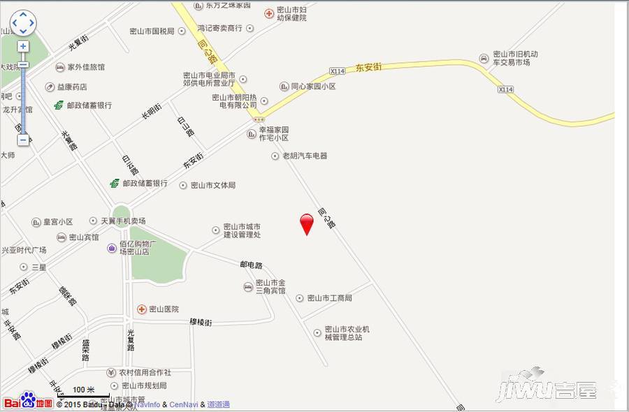 密山昌翔花园位置交通图