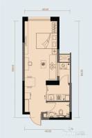 繁华里·小时代1室1厅1卫40㎡户型图