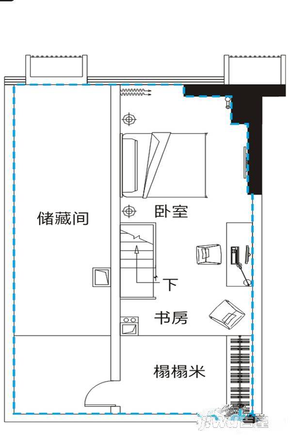 滨湖向上城商铺1室1厅1卫24㎡户型图