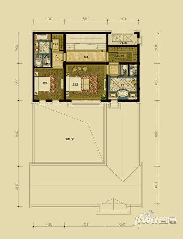 绿城翡翠湖玫瑰园普通住宅114㎡户型图