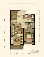 柏庄春暖花开1室2厅1卫63.2㎡户型图