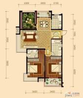 柏庄春暖花开2室2厅2卫126㎡户型图