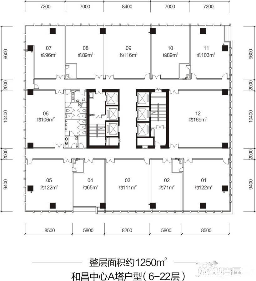 和昌中心12室0厅0卫1250㎡户型图