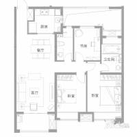 滨湖万科城3室2厅2卫121㎡户型图