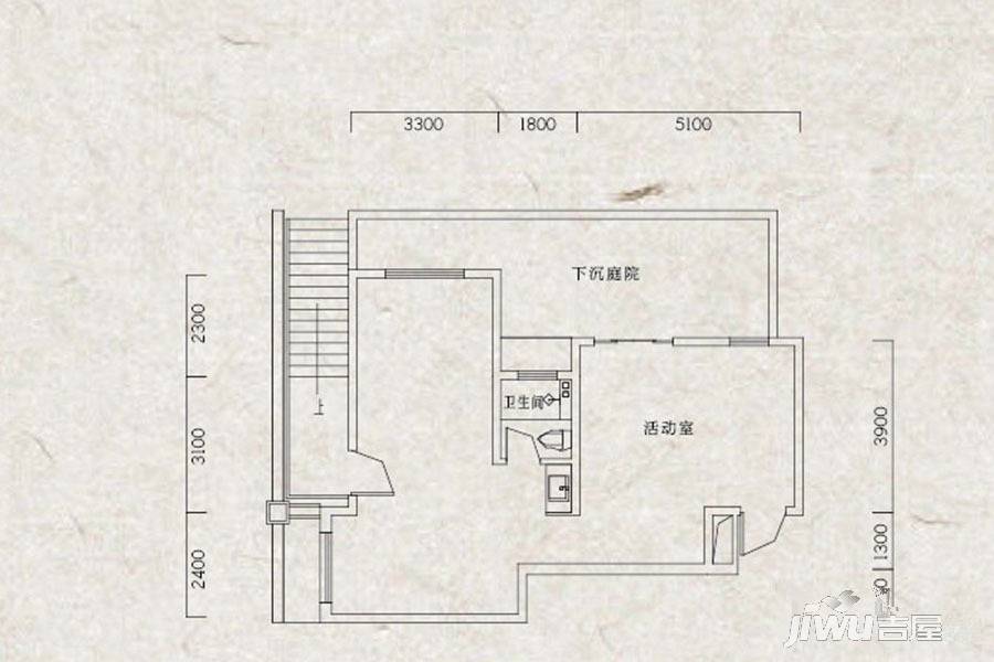 海亮阙里1室1厅1卫68㎡户型图