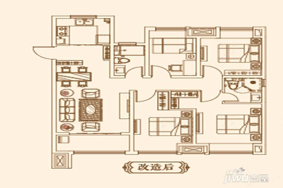 和昌海罗街4室2厅2卫108㎡户型图