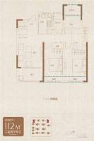 文一豪门金地3室2厅2卫112㎡户型图