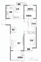 中国铁建·青秀城2室2厅1卫95㎡户型图