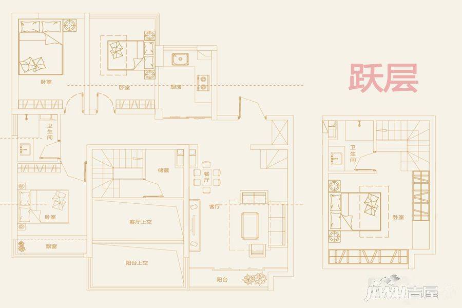 文德艺墅4室2厅2卫93㎡户型图