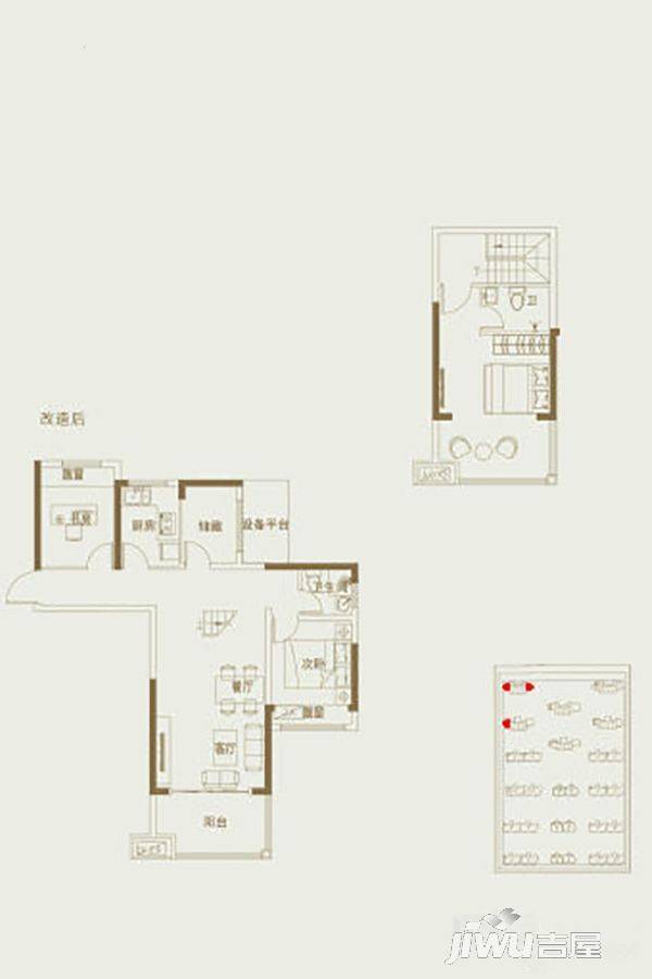 斌锋和睦公馆3室2厅2卫92㎡户型图