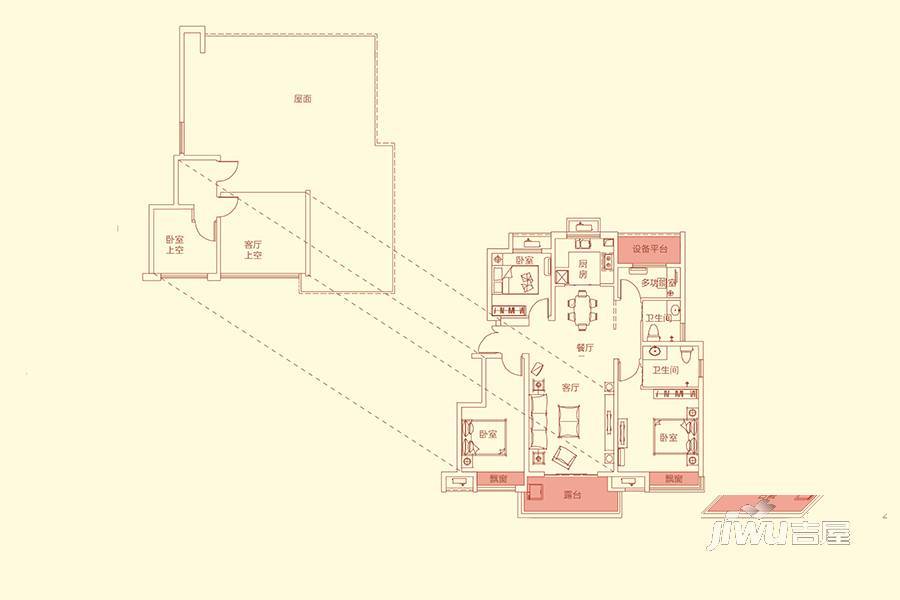 华盛南院6室2厅2卫112㎡户型图