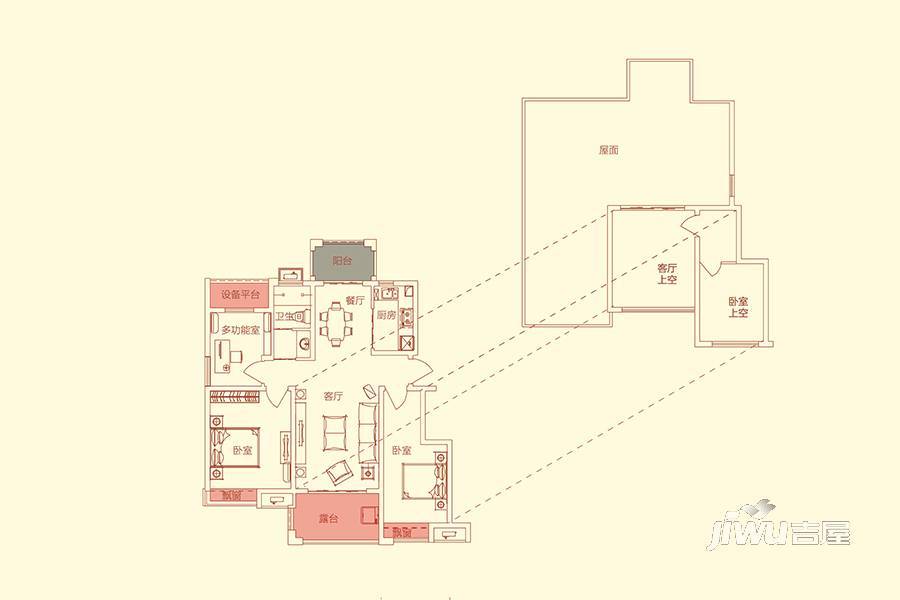 华盛南院5室2厅1卫94㎡户型图