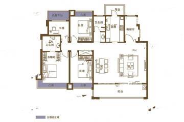 合肥文一塘溪津门户型图-房型图-平面图-吉屋网