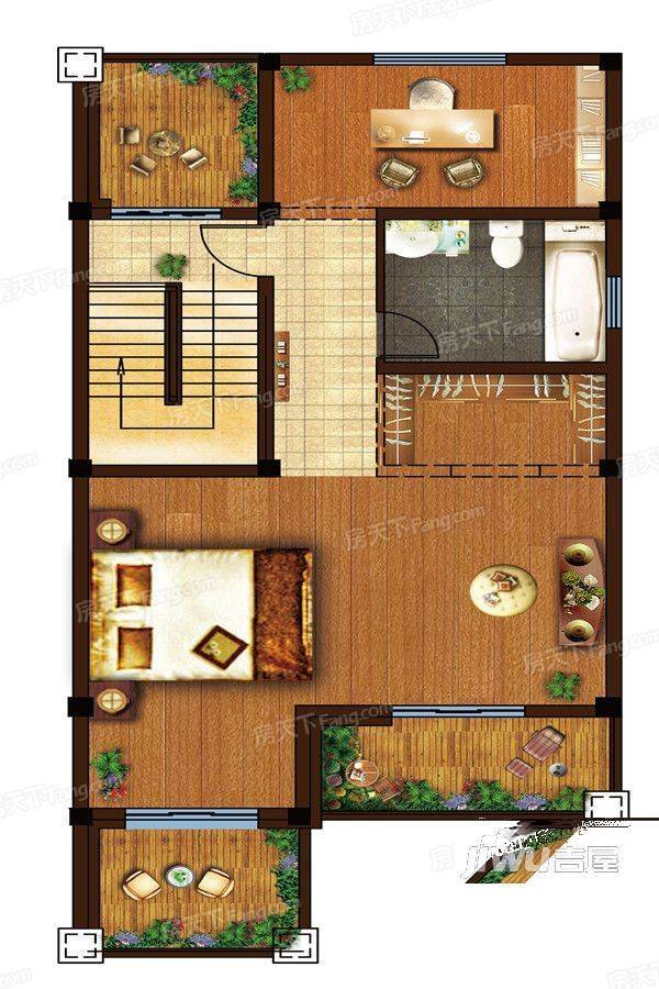 金科半岛壹号4室2厅3卫270㎡户型图