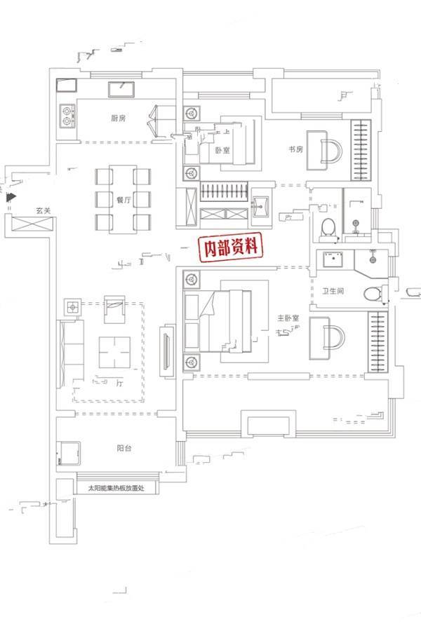 万科公园大道3室2厅2卫118㎡户型图