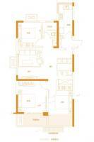 金科庐州樾3室2厅1卫101㎡户型图