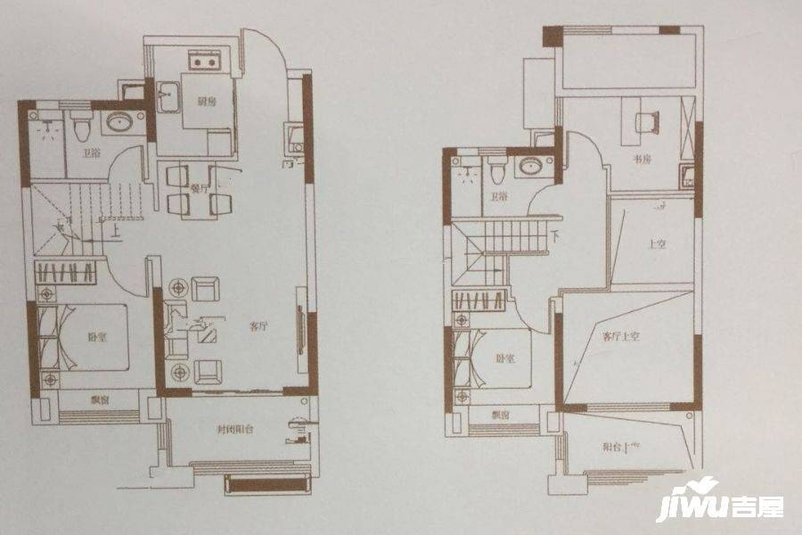 和昌香樟原著3室2厅2卫106㎡户型图