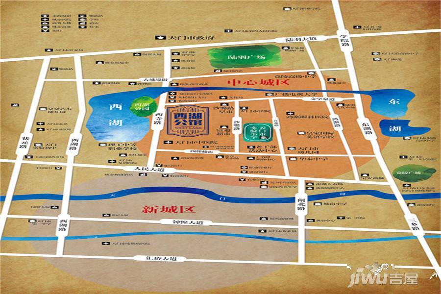 西湖公馆位置交通图