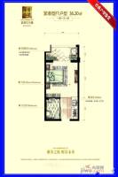 天门陆羽汽车城1室0厅1卫36.2㎡户型图