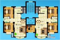 广夏金都帝豪广场2室2厅1卫75㎡户型图