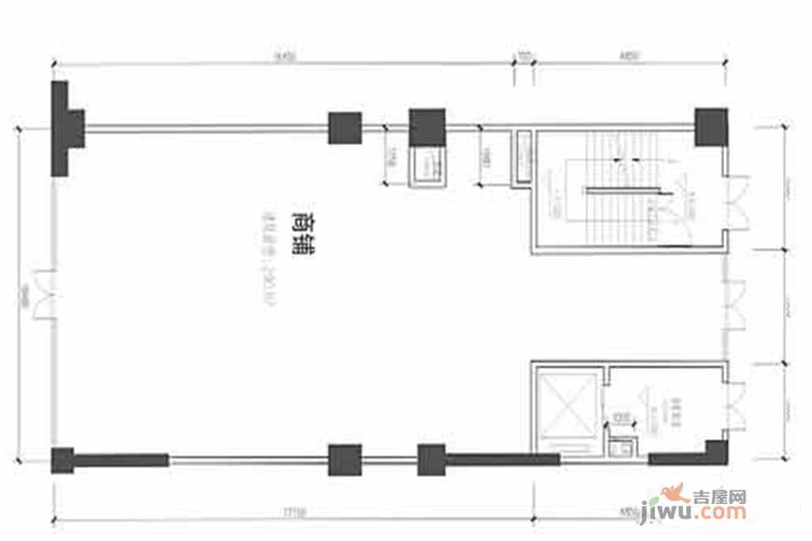 西部汽配城1室1厅1卫90㎡户型图