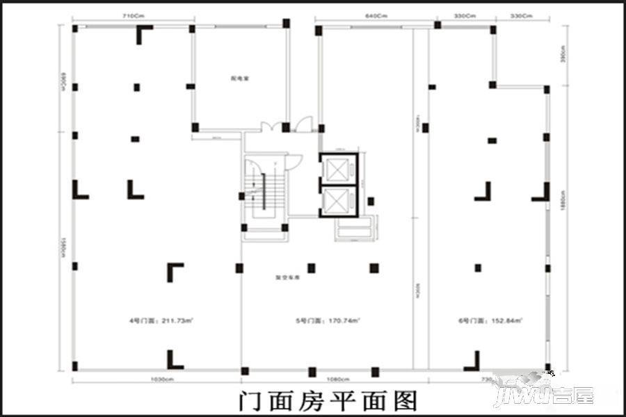 亿联国际商贸城普通住宅170.8㎡户型图