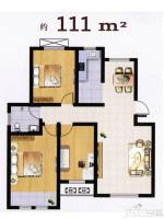 天山名苑3室2厅1卫111㎡户型图