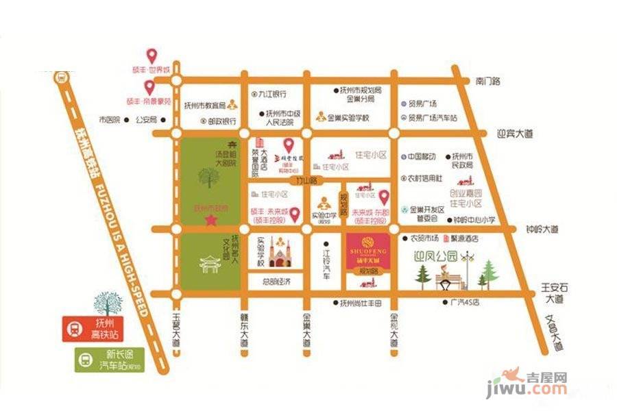 硕丰天城位置交通图1