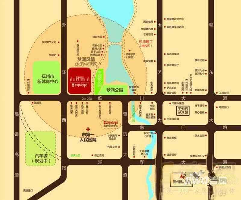 景泰凯旋城位置交通图